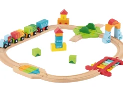 Set de tren de madera