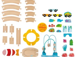 Set de tren de madera