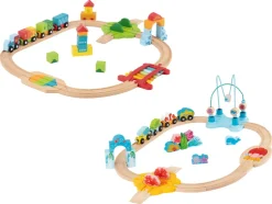 Set de tren de madera