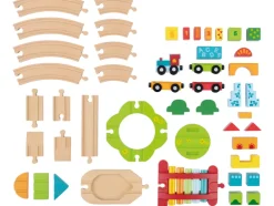 Set de tren de madera