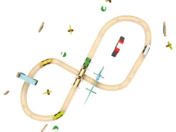 Set de tren de madera