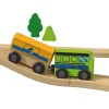 Set de tren de madera »Granja / Dinosaurios«