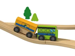 Set de tren de madera »Granja / Dinosaurios«