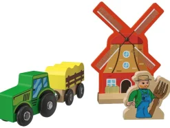 Set de tren de madera »Granja / Dinosaurios«