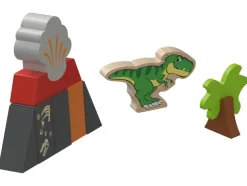 Set de tren de madera »Granja / Dinosaurios«