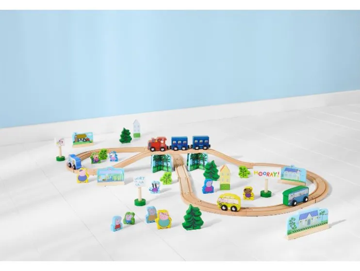 Set de tren de madera »Peppa Wutz«