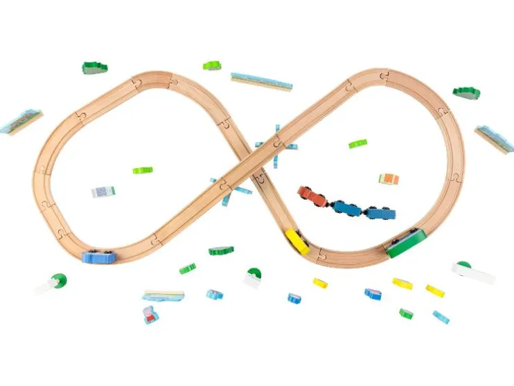 Set de tren de madera »Peppa Wutz«