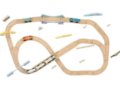 Set de tren de madera »Viaje por Europa / Vuelta al mundo«