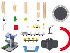 Set de tren de madera XL