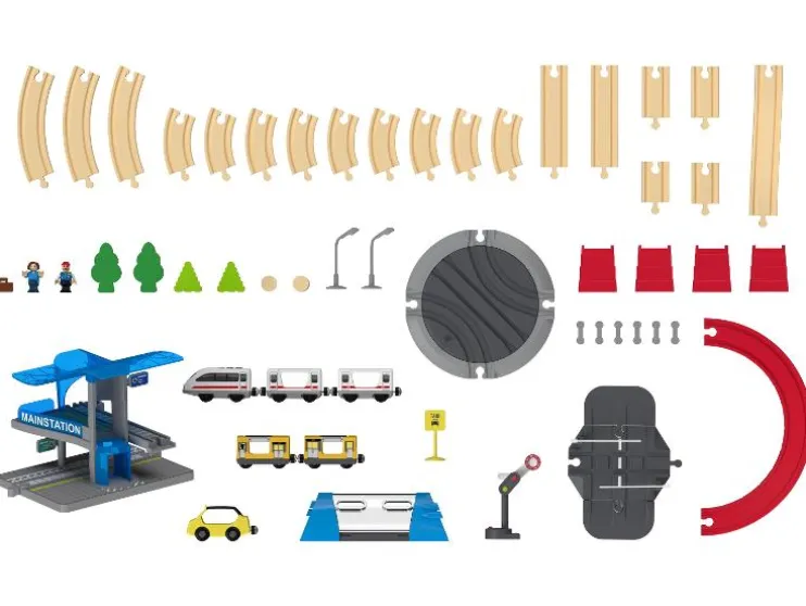 Set de trenes City-Express Dinoland, para muchas variantes de montaje creativas.