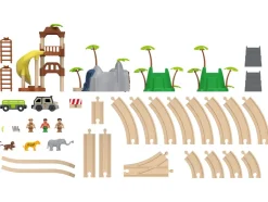 Set de tren »Jungela / Tren de pasajeros«, longitud de vía máx. 2,8 m.