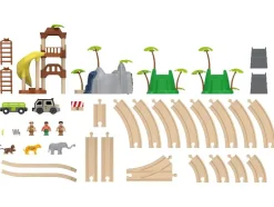 Set de tren »Jungela / Tren de pasajeros«, longitud de vía máx. 2,8 m.