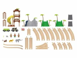 Set de tren »Jungela / Tren de pasajeros«, longitud de vía máx. 2,8 m.