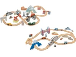 Set de tren XL de madera Viaje por Europa y el mundo