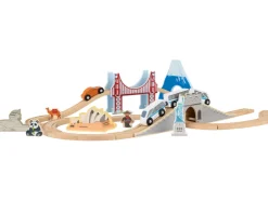 Set de tren XL de madera Viaje por Europa y el mundo