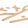 Set de vías de tren de madera