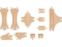Set de vías, 16 piezas / Set de desvíos, 11 piezas.