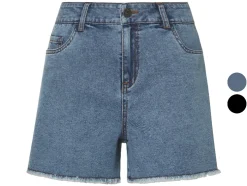 Shorts vaqueros de mujer, corte holgado.