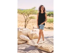 Shorts vaqueros de mujer, tiro alto.