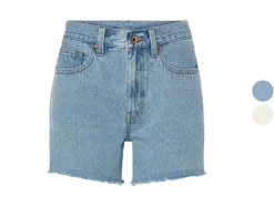 Shorts vaqueros de mujer, tiro alto.