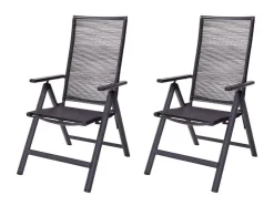 Sillón plegable de aluminio »Miami«, 2 unidades.