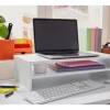 Soporte para pantalla o portátil con compartimento.
