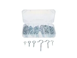 Surtido de ganchos y ojillas / tubos termorretráctiles / remaches ciegos / anillos de junta / abrazaderas para manguera / abrazaderas para manguera con cabeza de mariposa.