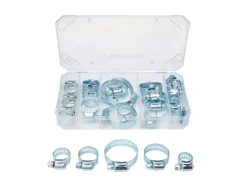 Surtido de ganchos y ojillas / tubos termorretráctiles / remaches ciegos / anillos de junta / abrazaderas para manguera / abrazaderas para manguera con cabeza de mariposa.