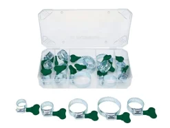 Surtido de ganchos y ojillas / tubos termorretráctiles / remaches ciegos / anillos de junta / abrazaderas para manguera / abrazaderas para manguera con cabeza de mariposa.