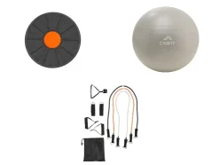 Tabla de equilibrio / Balón de gimnasia suave / Set de bandas de fitness
