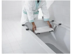 Taburete de ducha / Ayuda para subir / Asiento de bañera / Ayuda de entrada, aluminio.