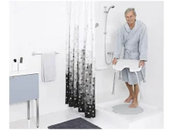 Taburete de ducha / Ayuda para subir / Asiento de bañera / Ayuda de entrada, aluminio.