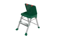 Taburete de taller con almacenamiento de herramientas, de 2 niveles.
