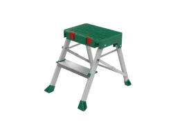 Taburete de taller con almacenamiento de herramientas, de 2 niveles.