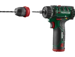Taladro atornillador recargable de 12 V »PBSA 12 F5«, con batería y cargador.