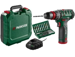 Taladro atornillador recargable de 12 V »PBSA 12 F5«, con batería y cargador.