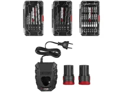 Taladro destornillador de batería de 12 V, juego de inicio con batería y cargador.