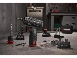 Taladro destornillador de batería de 12 V, juego de inicio con batería y cargador.