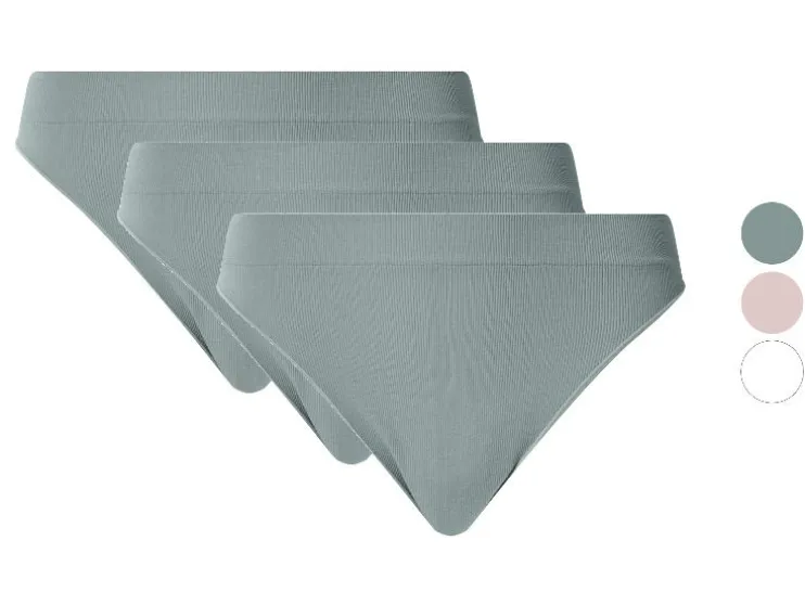 Tanga acanalado de mujer, 3 unidades.