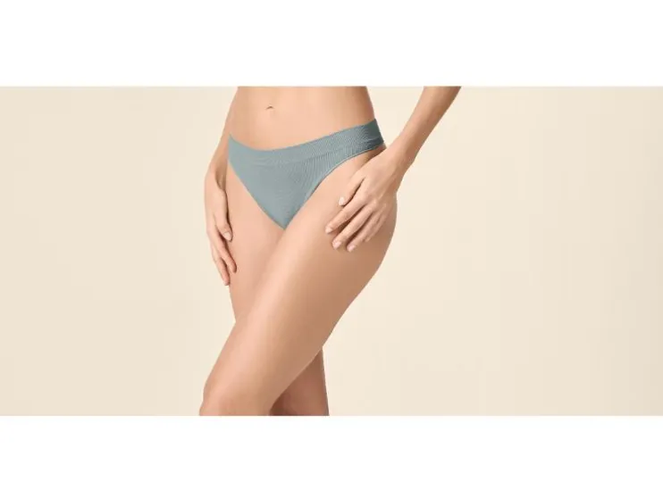 Tanga acanalado de mujer, 3 unidades.