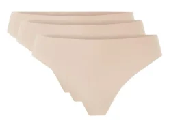 Tanga de encaje láser para mujer, 3 unidades.