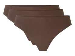 Tanga de encaje láser para mujer, 3 unidades.