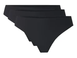 Tanga de encaje láser para mujer, 3 unidades.