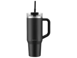Taza de viaje con asa y pajita de silicona »TRAVELMUG«