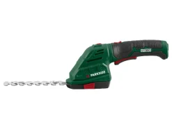 Tijeras cortacésped y arregloscubos 4 V 2 en 1 recargables «PGSA 4 D5», con mango suave giratorio de 180°.