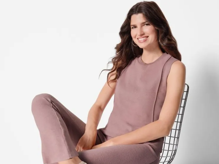 Top de loungewear de mujer con algodón