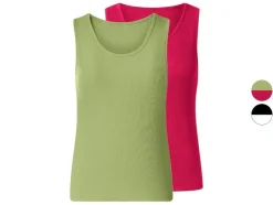 Tops de canalé para mujer, 2 unidades.