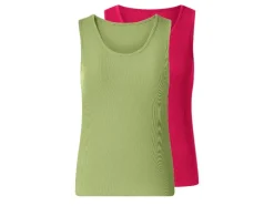 Tops de canalé para mujer, 2 unidades.
