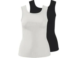 Tops de canalé para mujer, 2 unidades.