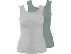 Tops de canalé para mujer, 2 unidades.